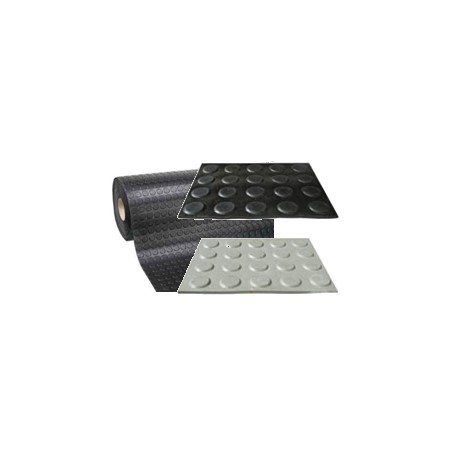 COPRIPAVIMENTO BOLLATO IN PVC NERO MT1X25