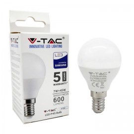 LAMPADA A LED A SFERA E 14 7 W 3000K