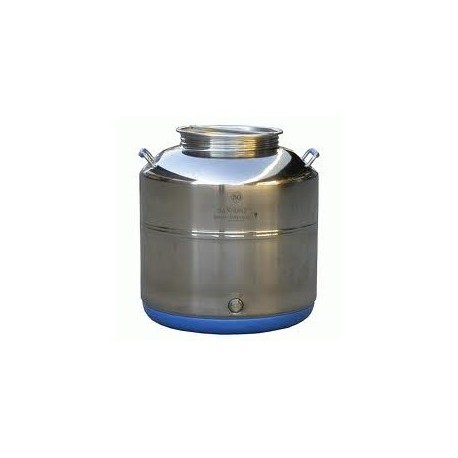 FUSTO BOCCA LARGA ACCIAIO INOX LT 50