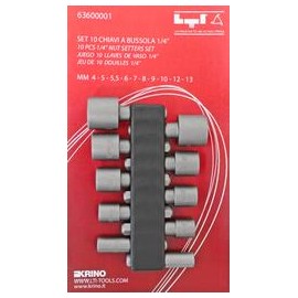 CHIAVI A BUSSOLA PER AVVITATORE SET 10 PZ KRINO