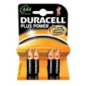 BATTERIE DURACELL POWER PLUS MINISTILO 1.5 V BLISTER PZ 4